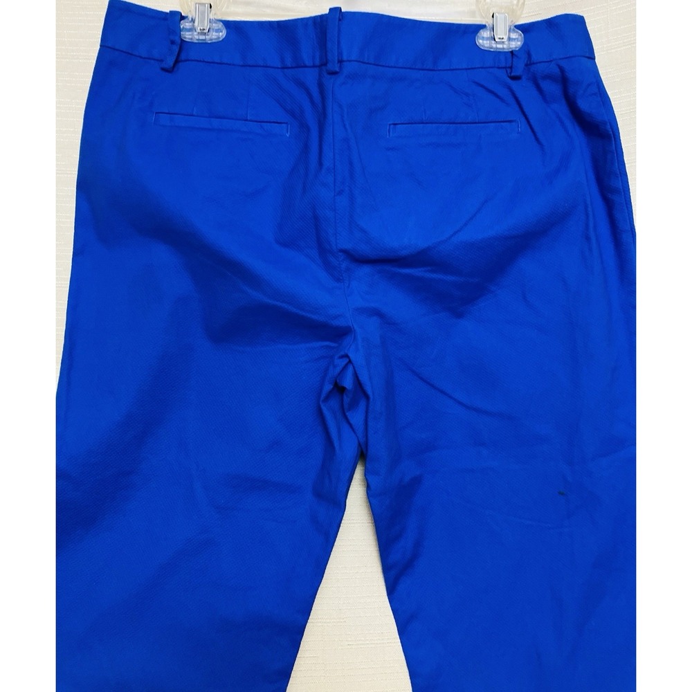 Talbots Hampshire Ankle Pants Womens 10‎ Blue Excellent Textured Straight Leg - Picture 7 of 9